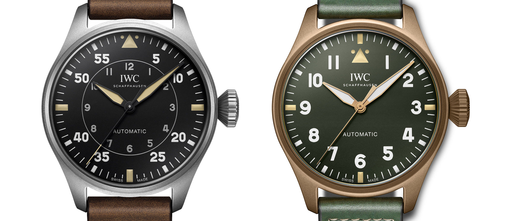 Repliky IWC Big Pilot’s Watch 43 Spitfire v titanové a bronzové barvě